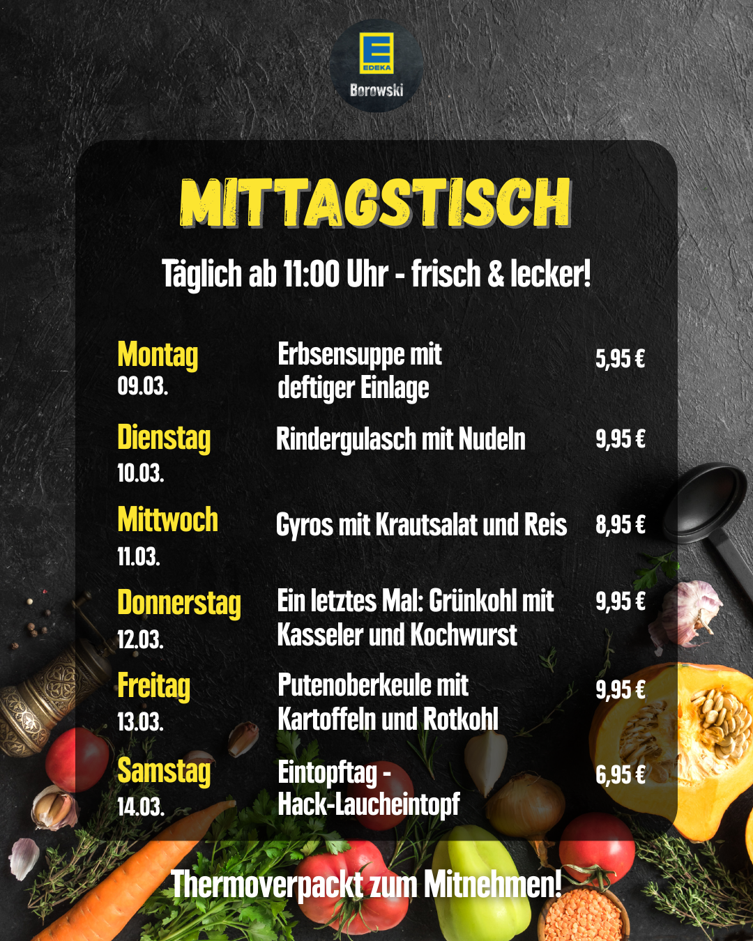 EDEKA Borowski KW11 Mittagskarte